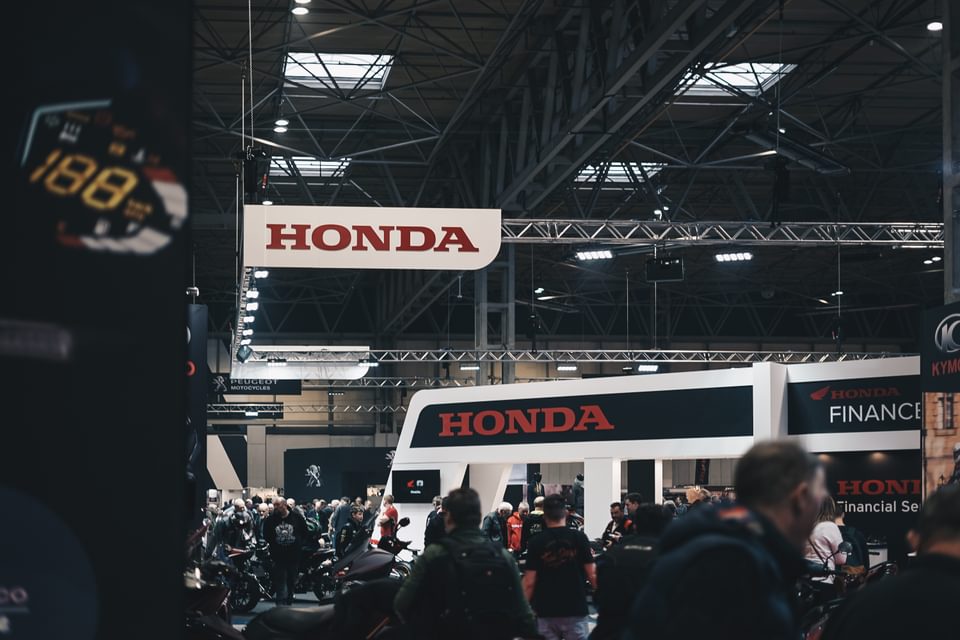 Honda exhibit at an auto trade show.