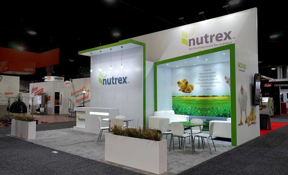 Nutrex trade show exhibit designed by BTWN Exhibits.