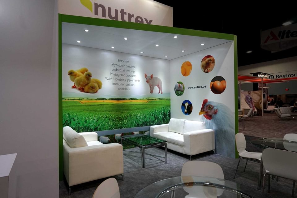 Nutrex graphics at 2018 IPPE trade show in Atlanta, Georgia.